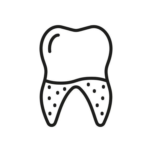 Dental Calculus Line Icon Lineares Piktogramm Zur Mundhygiene Zahnmedizinische Krankheit — Stockvektor