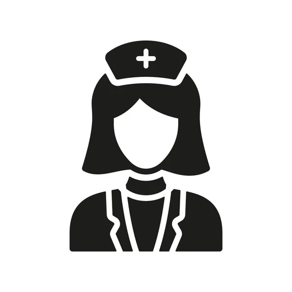 Weibliche Zahnärztin Silhouette Icon Zahnärztin Frau Glyph Piktogramm Kinderarzt Symbol — Stockvektor