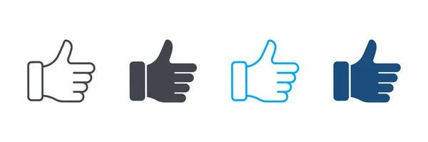 Finger Gesture Best Gesture Social Media Pictogram Thumb Symbol Collection — Stock Vector