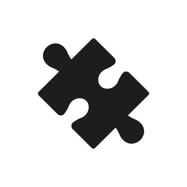 Пиктограмма Головоломка Икона Силуэта Puzzle Piece Сочетание Креативная Идея Поиск — стоковый вектор