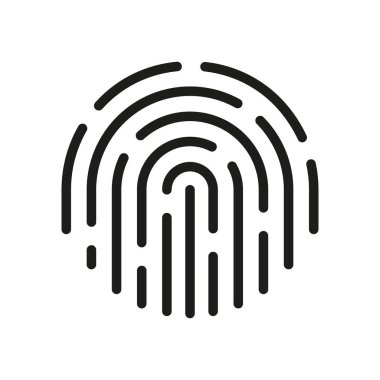 Fingerprint Line Icon. Unique Finger Print ID, Human Biometric Identity Linear Pictogram. Thumbprint Outline Sign. Criminal Identification Symbol. Editable Stroke. Isolated Vector Illustration.