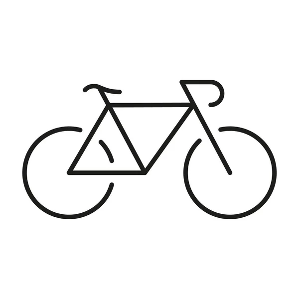 Bike Line Icon Mountain Bicycle Pictogram Eco Friendly Transport Outline — Stock Vector
