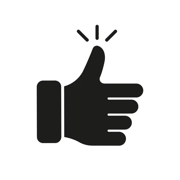 Comme Solid Sign Approuver Confirmer Accepter Vérifier Symbole Finger Gesture — Image vectorielle