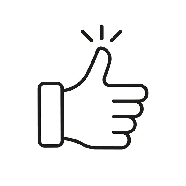 Thumb Line Icône Finger Good Best Gesture Connexion Aux Médias Vecteurs De Stock Libres De Droits