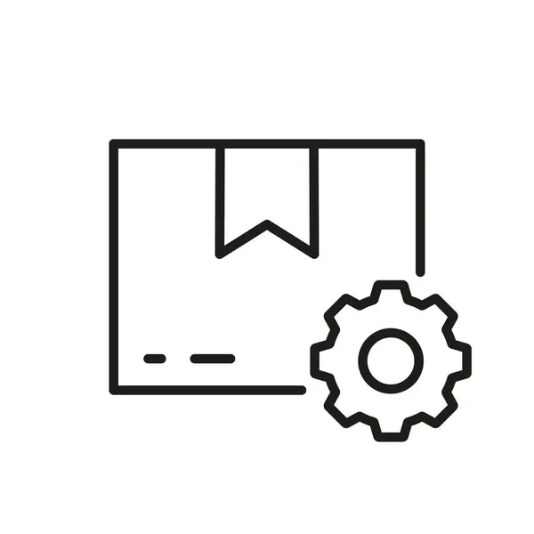 Πακέτο Gear Line Icon Γραμμικό Εικονόγραμμα Διαταγής Ναυτιλίας Υπογραφή Ρυθμίσεων — Διανυσματικό Αρχείο