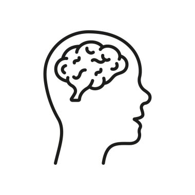 Düşünme Yöntemi Simgesi. Beyin Fırtınası ve Bilişsel Doğrusal Pictogram. Karar Verme Süreci Taslak İşareti. Entellektüel Hayal Simgesi. Düzenlenebilir Vuruş. İzole Vektör İllüstrasyonu.