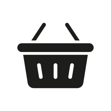 Alışveriş Sepeti Silueti Simgesi. 