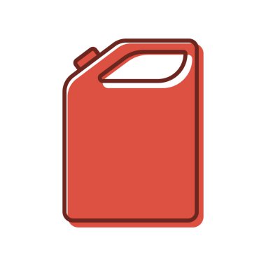 Eco Diesel ya da Benzin İkonları için yakıt bidonu. Doğal Benzin Piktogramı Kutusu. Organik Sıvı Simgesi için bir kap. Ekolojik Petrol Jerrycan. Düzenlenebilir Vuruş. İzole Vektör İllüstrasyonu.