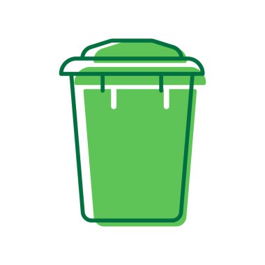 Eko Konteyner Simgesini Yeniden Kullan. Organik Çöp Kutusu Pictogram için geri dönüşüm kutusu. Ekoloji Geri Dönüşüm Sepeti Simgesi. Çevresel koruma. Düzenlenebilir Vuruş. İzole Vektör İllüstrasyonu.