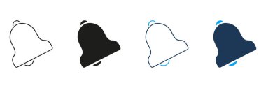 Bell Line ve Solid Icon Set 'e haber verin. Sembol Koleksiyonunu Uyarı ve Hatırlat. İletişim ve bilgilendirme sistemi tasarımı. İzole Vektör İllüstrasyonu.