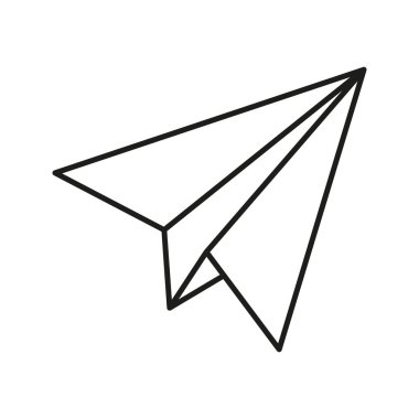 Kağıt Uçak Hattı Simgesi. İletişim, Mesajlaşma ve Yaratıcılık Ana Hattı Sembolü. E- posta, Uçuş ve Yenilik 'i temsil ediyor. Düzenlenebilir Vuruş. İzole Vektör İllüstrasyonu.