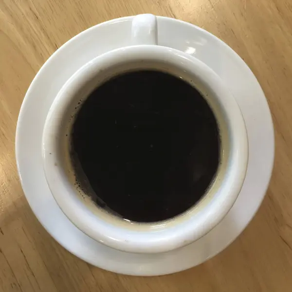 Beyaz kahve Kupası Üstten Görünüm 