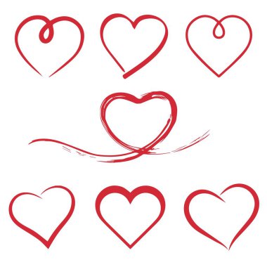 Mürekkep Fırçası kalplerine göre ayarlayın. Kalp Sembolü. Kalp ikonu. Şekil logo. Aşıklar, romantizm, sevgililer günü, sevgililer günü, sevgililer günü, romantik, konsept, kart, evlilik, iki, sevgililer günü, çeşitlilik, şefkat, mutluluk, eflatun, neşeli elementler