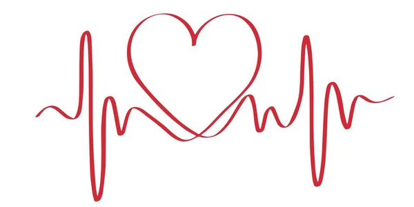 Символ Сердцебиения Икона Сердца Форма Логотипа Влюбленные Романтичные Концепция Открытка — стоковый вектор
