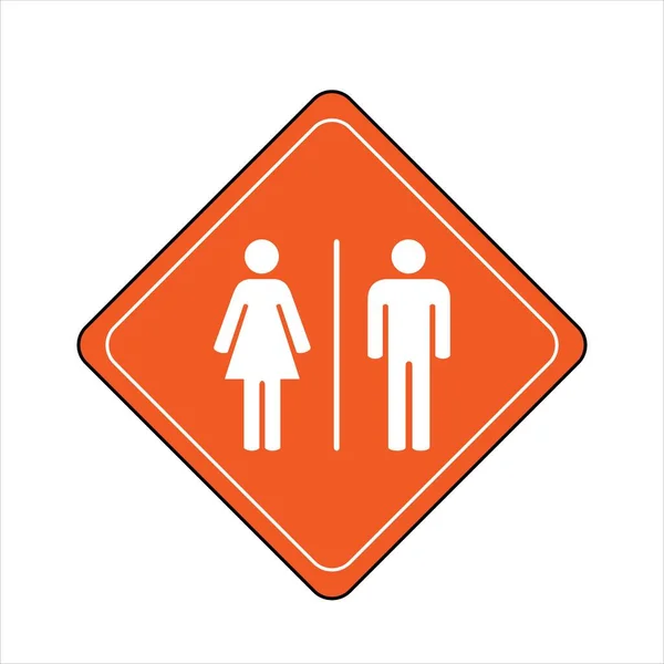 Toalett Toalett Symbol Kvinnor Män Tecken För — Stock vektor