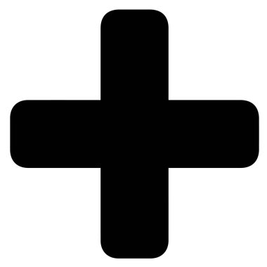 Artı sembol. Temel matematik sembolü işareti. Artı simge, Hesaplayıcı düğmesi simgesi. Vektör olarak iş finans kavramı. izole