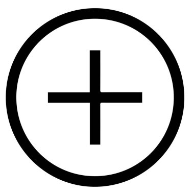 Artı sembol. Temel matematik sembolü işareti. Artı simge, Hesaplayıcı düğmesi simgesi. Vektör olarak iş finans kavramı. izole