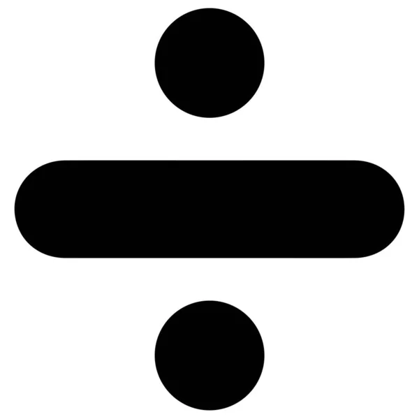 Symbole Division Symbole Mathématique Base Signe Icône Bouton Calculatrice Concept — Image vectorielle