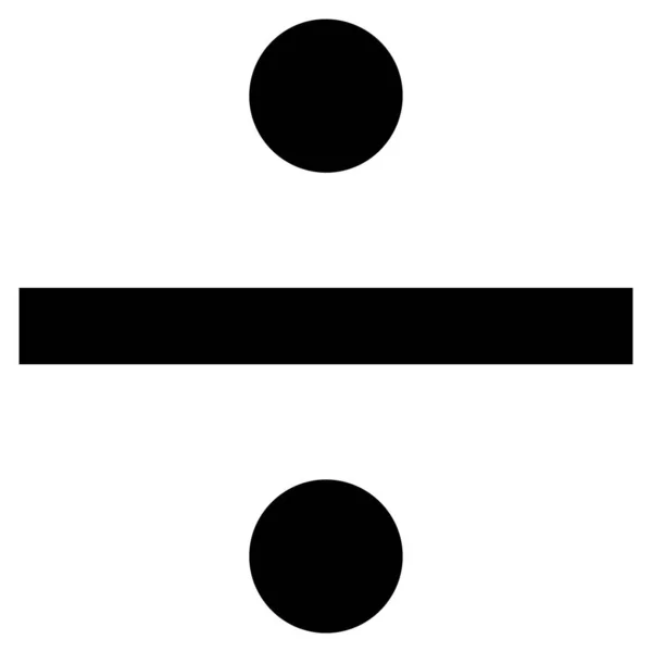 Symbole Division Symbole Mathématique Base Signe Icône Bouton Calculatrice Concept — Image vectorielle