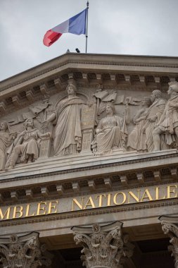 view of the national assembly in Paris. Symbol of French politics clipart