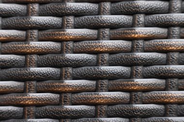 Arkaplan olarak kullanılabilecek dokunmuş bir hasır dokuyu kapat