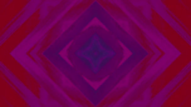 Red Wavy Symmetry Kaleidoscopic Pattern Resolution Backdrop — Stockvideo