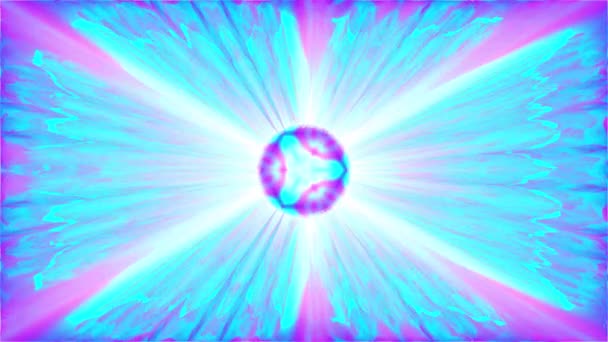Kaleidoscope Blue Pink Pixel Sorting Background Resolution Backdrop — Stock Video