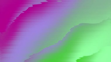 Yeşil, mor piksel dalga desenli animasyon. 4k çözünürlük 2B arkaplan