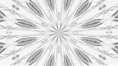 Tek renkli kaleydoskopik desenli animasyon. 4k çözünürlük 2B arkaplan