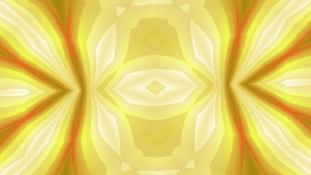 Yellow Glow Symmetry Animate Pattern Background Resolution Backdrop — Stockvideo