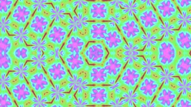 Colorful mandala kaleidoscopic reflection animation background. 4k resolution 2D backdrop
