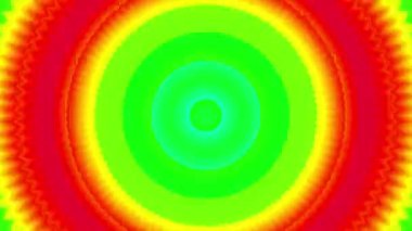 Red green fast transition circular glow ring animation. 4k resolution 2D backdrop