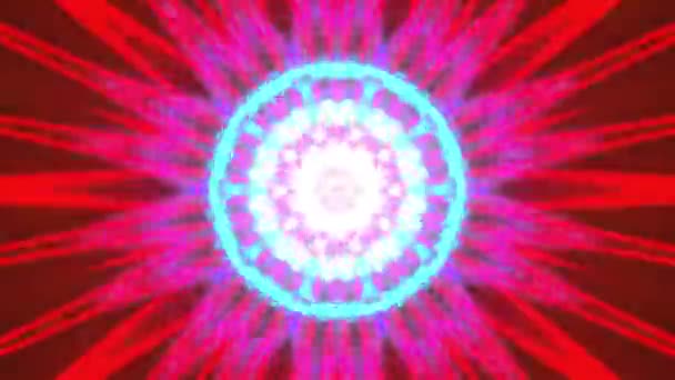 Blue Glow Energy Effect Red Animation Footage Rendering — Stockvideo