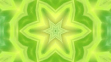 Green kaleidoscope soft pattern animation. 4k resolution 2D backdrop