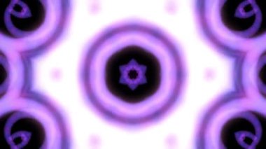 Soft glow purple kaleidoscope effect animation background. 4k resolution 2D backdrop