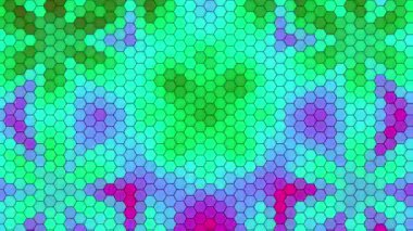 Hexagon pattern kaleidoscopic pattern background. 4k resolution 2D backdrop