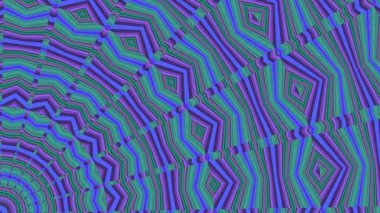 Radial kaleidoscopic pattern at bottom corner left animation. 4k resolution 2D backdrop