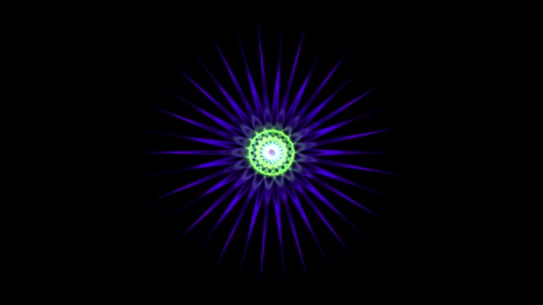 Green Nucleus Energy Dark Animation Background Resolution Backdrop — Video Stock