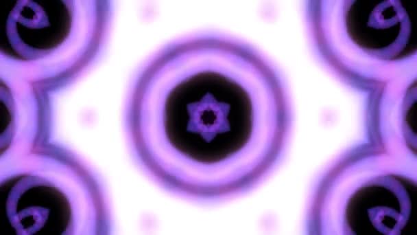 Soft Glow Purple Kaleidoscope Effect Animation Background Resolution Backdrop — Stockvideo
