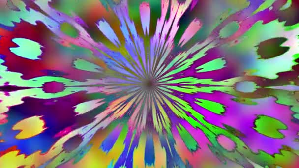 Kaleidoscope Different Pattern Center Colorful Background Resolution Backdrop — Stockvideo