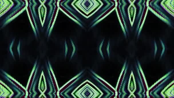 Symmetry Dark Abstract Background Green Resolution Backdrop — Stockvideo