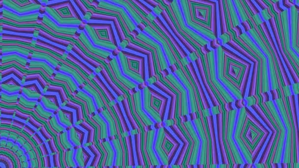 Radial Kaleidoscopic Pattern Bottom Corner Left Animation Resolution Backdrop — Video Stock