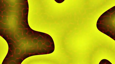 Yellow posterize color in over red cell pattern animation background. 4k resolution 2D backdrop