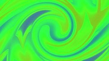 Green spin fluid gradient animation. 4k resolution 2D backdrop