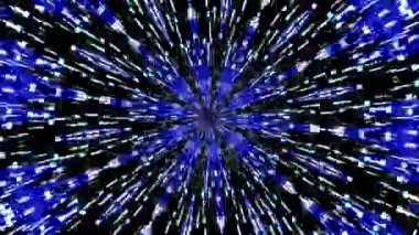 Blue kaleidoscopic animation background. 4k resolution 2D backdrop