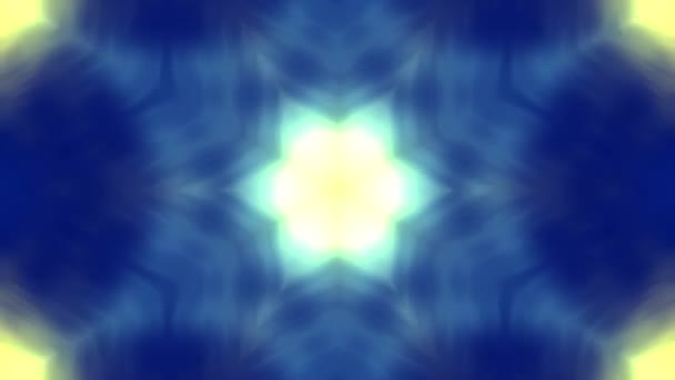 Glowing Kaleidoscopic Abstract Background Resolution Backdrop — Stockvideo