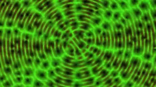 緑のモアレパターン抽象アニメーションの背景 4K分解能2D背景 — ストック動画
