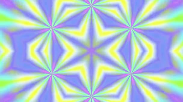 Flower Pattern Soft Gradient Kaleidoscope Background Resolution Backdrop — Stockvideo