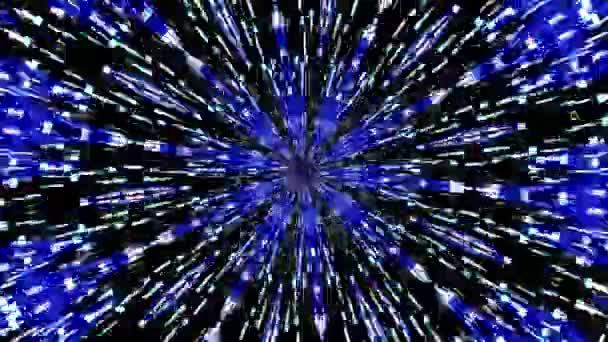 青い万華鏡アニメーションの背景 4K分解能2D背景 — ストック動画