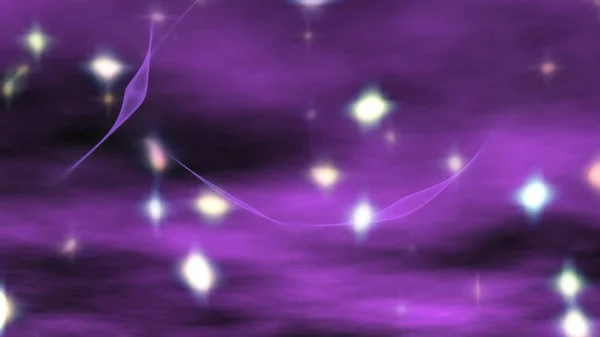 紫色发光粒子背景 2D计算机渲染设计 — 图库照片